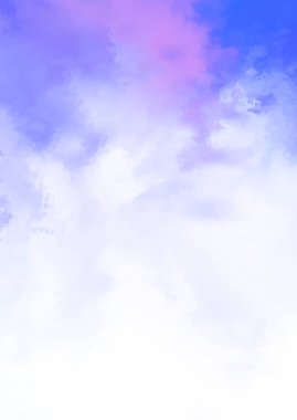 Beyaz arkaplanda soyut renkli suluboya. Dijital resim.