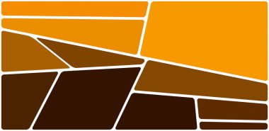 Beyaz boşluğu olan renkli bir çizim. Soyut geometrik desen. Mozaik arka plan. Geometrik çok renkli şekiller.