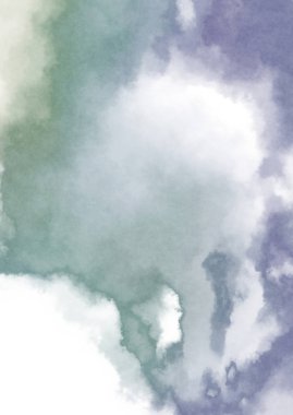 Beyaz arkaplanda soyut renkli suluboya. Dijital resim.