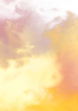 Beyaz arkaplanda soyut renkli suluboya. Dijital resim.