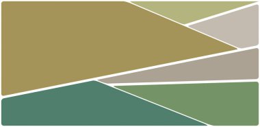 Beyaz boşluğu olan renkli bir çizim. Soyut geometrik desen. Mozaik arka plan. Geometrik çok renkli şekiller.