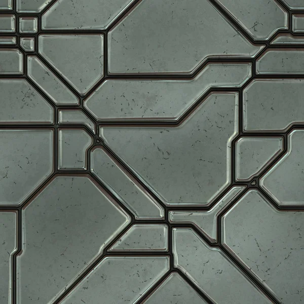 Panneaux Scifi Sans Couture Texture Futuriste Modèle Géométrique Coque Vaisseau — Photo
