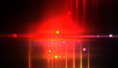 Canlı ve canlı ışık parlamalarının serin arkaplanı. Renkli parlak ışıklar patlama efektiyle görüntülenir. Parlak renkli arkaplan.