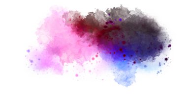 Suluboya arka planda lekeler ve lekelerle boyanmış. Fırça darbesi ile boyanmış. 2d Görüntü.