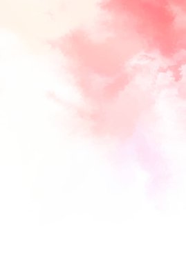 Beyaz arkaplanda soyut renkli suluboya. Dijital resim.