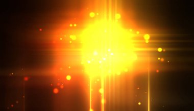 Canlı ve canlı ışık parlamalarının serin arkaplanı. Renkli parlak ışıklar patlama efektiyle görüntülenir. Parlak renkli arkaplan.