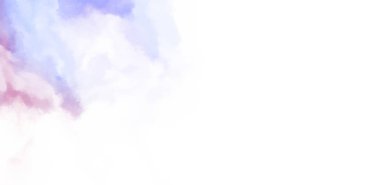 Beyaz arkaplanda soyut renkli suluboya. Dijital resim.