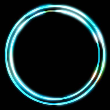 Parlak Çerçeve Arkaplanı. Siyah arkaplanda izole edilmiş parlak geometrik şablon. Soyut 2d illüstrasyon.