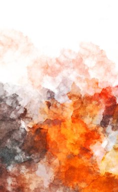 Suluboya arka planda lekeler ve lekelerle boyanmış. Fırça darbesi ile boyanmış. 2d Görüntü.