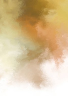 Beyaz arkaplanda soyut renkli suluboya. Dijital resim.