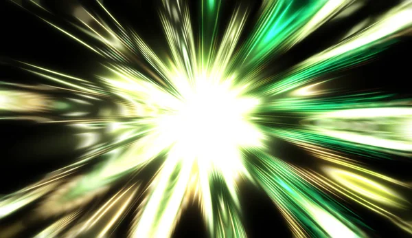 Explosão Estrela Brilhante Imagem Fundo Colorido Dinâmico Luzes Brilho Papel — Fotografia de Stock