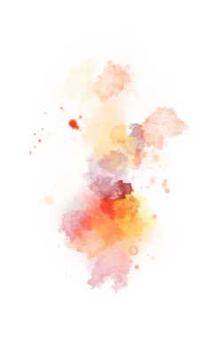 Suluboya arka planda lekeler ve lekelerle boyanmış. Fırça darbesi ile boyanmış. 2d Görüntü.