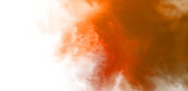 Beyaz arkaplanda soyut renkli suluboya. Dijital resim.