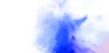 Beyaz arkaplanda soyut renkli suluboya. Dijital resim.