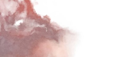 Beyaz arkaplanda soyut renkli suluboya. Dijital resim.