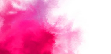 Beyaz arkaplanda soyut renkli suluboya. Dijital resim.