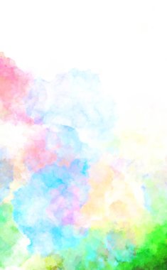 Suluboya arka planda lekeler ve lekelerle boyanmış. Fırça darbesi ile boyanmış. 2d Görüntü.