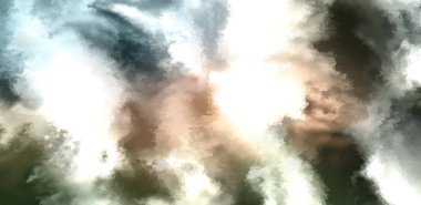 Beyaz arkaplanda soyut renkli suluboya. Dijital resim.