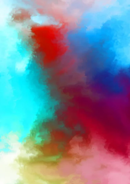 Abstract Colorful Watercolor White Background Digital Art Painting — Stock Photo, Image