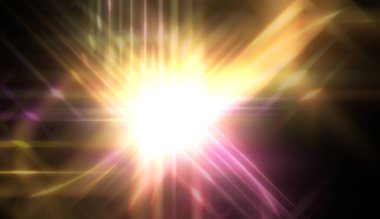 Işıl ışıl parlayan bir ışık. Enerjik enerji arka planı. Işığın ışınları ruhani bir ışıltıyla. Güzel duvar kağıdı.