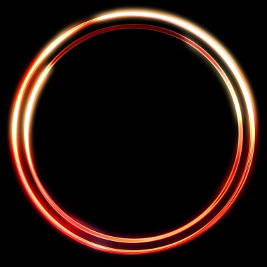 Parlak Çerçeve Arkaplanı. Siyah arkaplanda izole edilmiş parlak geometrik şablon. Soyut 2d illüstrasyon.
