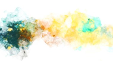 Suluboya arka planda lekeler ve lekelerle boyanmış. Fırça darbesi ile boyanmış. 2d Görüntü.