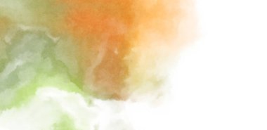 Beyaz arkaplanda soyut renkli suluboya. Dijital resim.