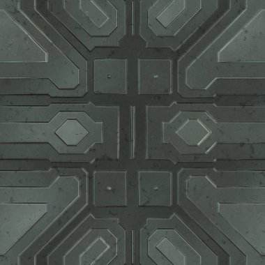 Kusursuz Bilim Kurgu Panelleri. Geleceğin dokusu. Uzay gemisi kaplaması geometrik desen. 3 boyutlu illüstrasyon. Teknoloji konsepti.