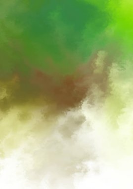 Beyaz arkaplanda soyut renkli suluboya. Dijital resim.