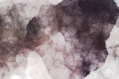 Suluboya arka planda lekeler ve lekelerle boyanmış. Fırça darbesi ile boyanmış. 2d Görüntü.