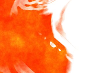 Beyaz arkaplanda soyut renkli suluboya. Dijital resim.