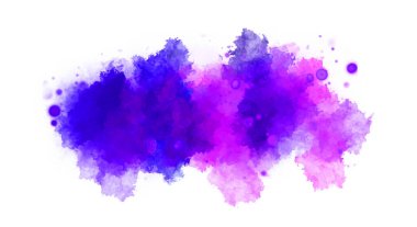 Suluboya arka planda lekeler ve lekelerle boyanmış. Fırça darbesi ile boyanmış. 2d Görüntü.