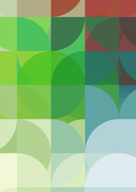 Dairesel şekillerin katmanları renkli ve canlı bir tasarım yaratıyor. Dairelerin sayısal çizimi. Gelecekçi tasarım şablonu.