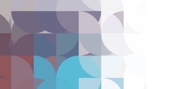 Dairesel şekillerin katmanları renkli ve canlı bir tasarım yaratıyor. Dairelerin sayısal çizimi. Gelecekçi tasarım şablonu.