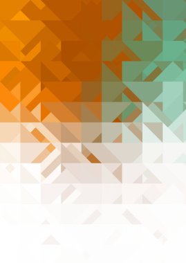 Beyaz arkaplanda kesişen şekiller dizaynı. Soyut minimalist duvar kağıdı. Renkli geometrik şablon.