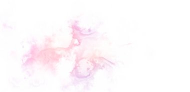 Beyaz arkaplanda soyut renkli suluboya. Dijital resim.