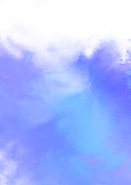 Beyaz arkaplanda soyut renkli suluboya. Dijital resim.