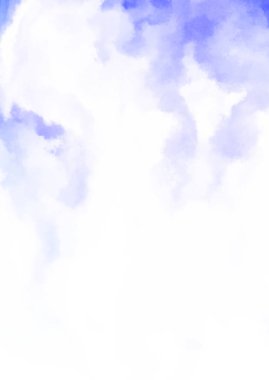 Beyaz arkaplanda soyut renkli suluboya. Dijital resim.