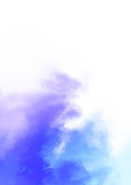 Beyaz arkaplanda soyut renkli suluboya. Dijital resim.