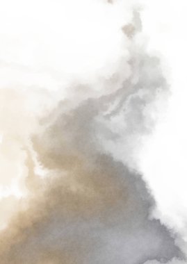 Beyaz arkaplanda soyut renkli suluboya. Dijital resim.