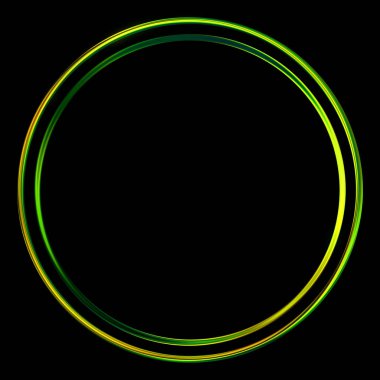 Parlak Çerçeve Arkaplanı. Siyah arkaplanda izole edilmiş parlak geometrik şablon. Soyut 2d illüstrasyon.