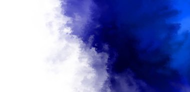 Beyaz arkaplanda soyut renkli suluboya. Dijital resim.