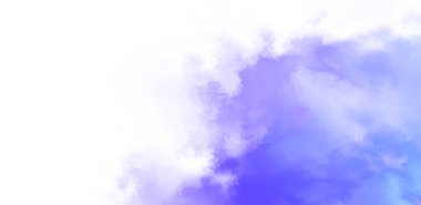 Beyaz arkaplanda soyut renkli suluboya. Dijital resim.