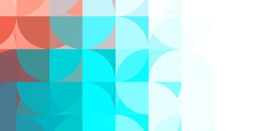 Dairesel şekillerin katmanları renkli ve canlı bir tasarım yaratıyor. Dairelerin sayısal çizimi. Gelecekçi tasarım şablonu.