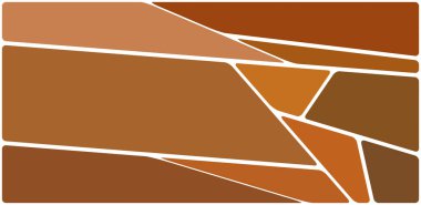 Beyaz boşluğu olan renkli bir çizim. Soyut geometrik desen. Mozaik arka plan. Geometrik çok renkli şekiller.