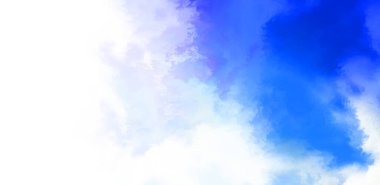 Beyaz arkaplanda soyut renkli suluboya. Dijital resim.