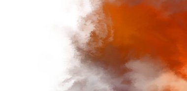 Beyaz arkaplanda soyut renkli suluboya. Dijital resim.