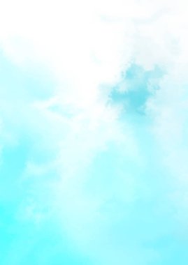 Beyaz arkaplanda soyut renkli suluboya. Dijital resim.