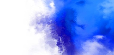 Beyaz arkaplanda soyut renkli suluboya. Dijital resim.