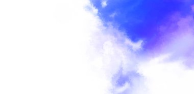 Beyaz arkaplanda soyut renkli suluboya. Dijital resim.